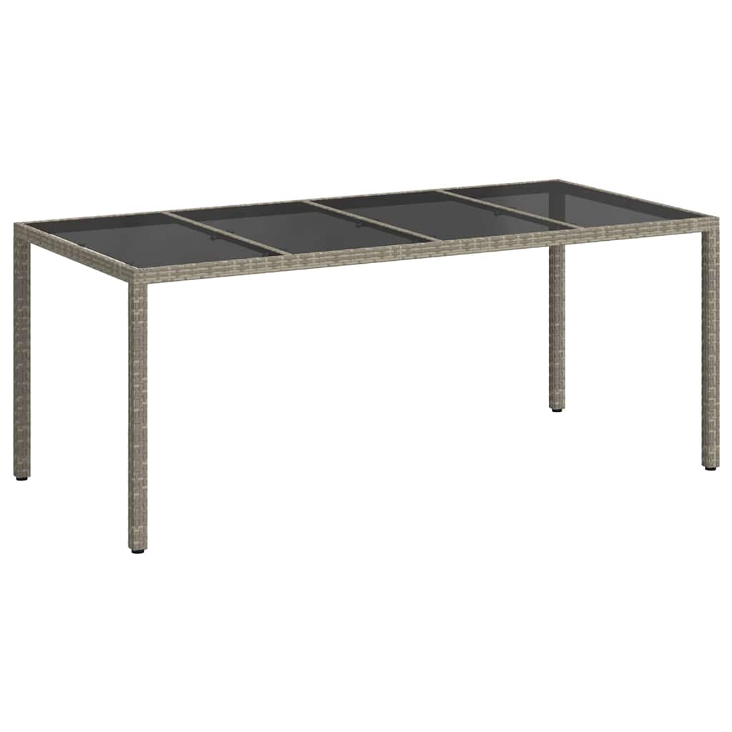 vidaXL Stół Ogrodowy Szary 190 x 90 x 75 cm polirattan