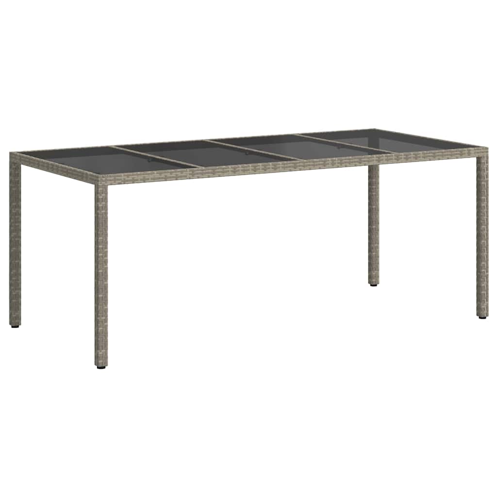vidaXL Stół Ogrodowy Szary 190 x 90 x 75 cm polirattan