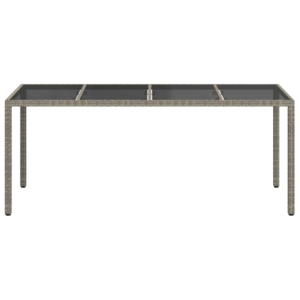 vidaXL Stół Ogrodowy Szary 190 x 90 x 75 cm polirattan