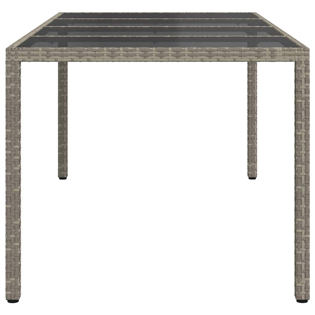 vidaXL Stół Ogrodowy Szary 190 x 90 x 75 cm polirattan