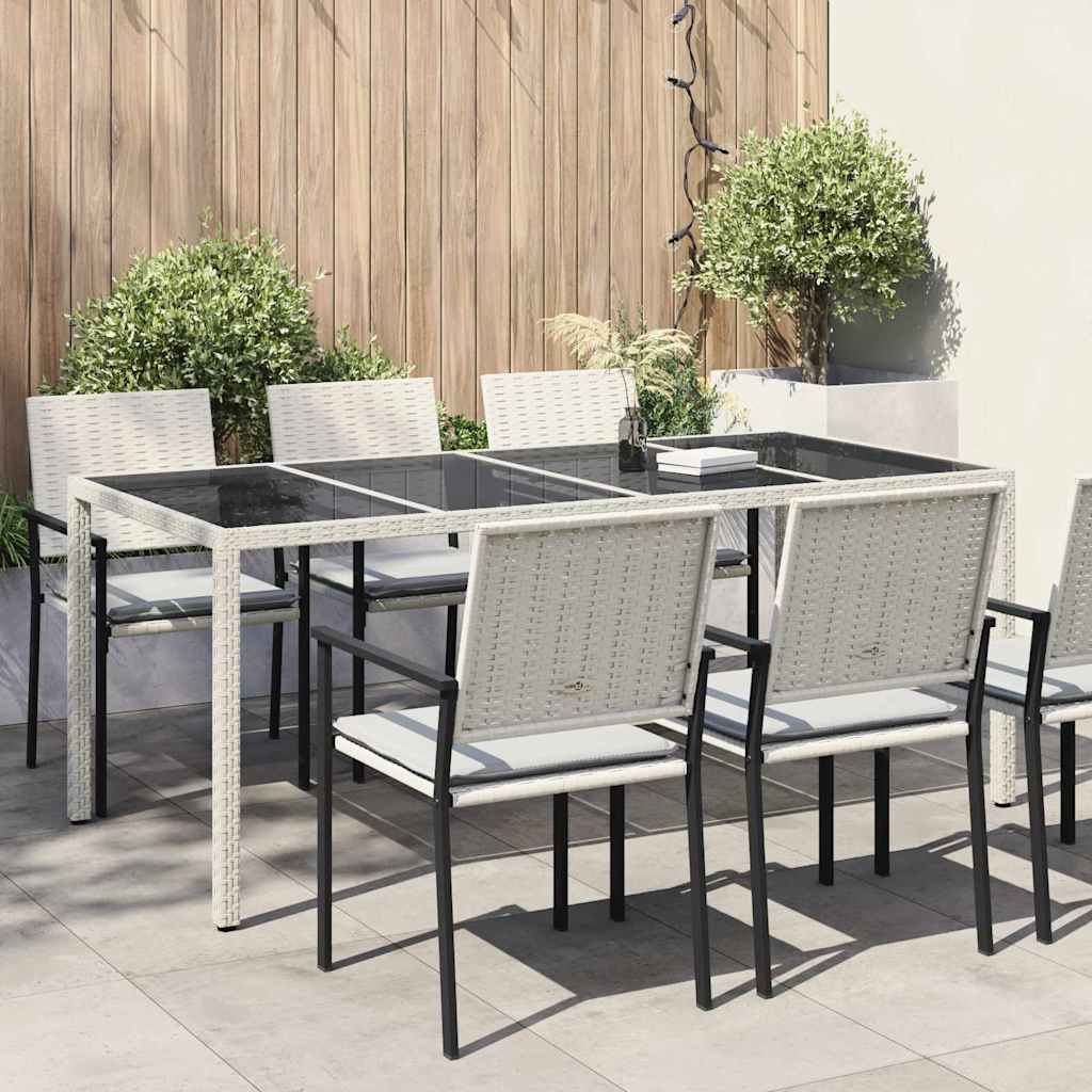 vidaXL Stół Ogrodowy Biały 190 x 90 x 75 cm polirattan
