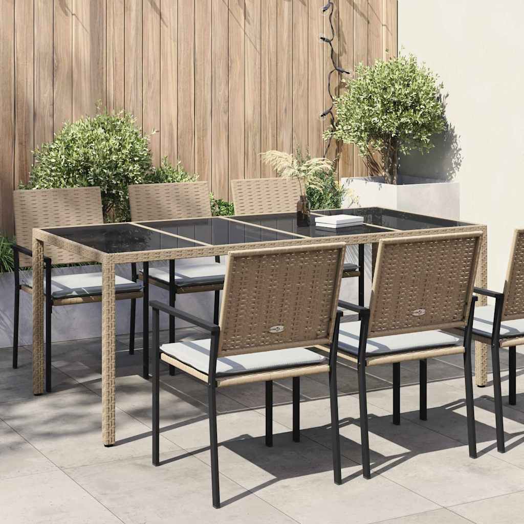 vidaXL Stół Ogrodowy Beżowy 190 x 90 x 75 cm polirattan