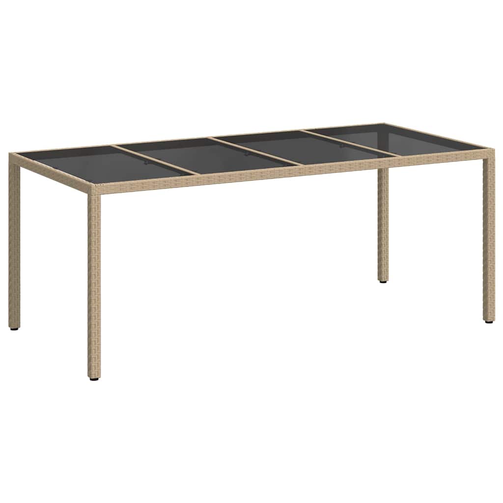 vidaXL Stół Ogrodowy Beżowy 190 x 90 x 75 cm polirattan