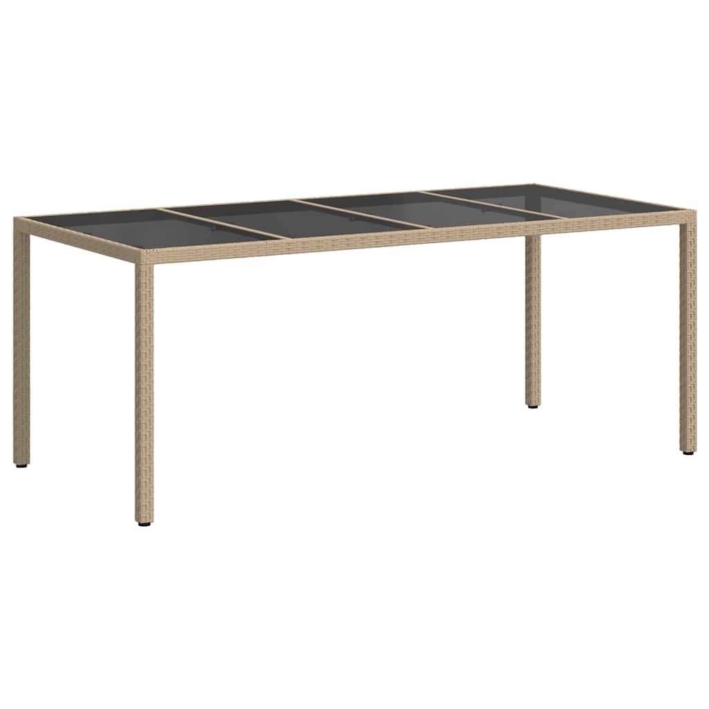 vidaXL Stół Ogrodowy Beżowy 190 x 90 x 75 cm polirattan