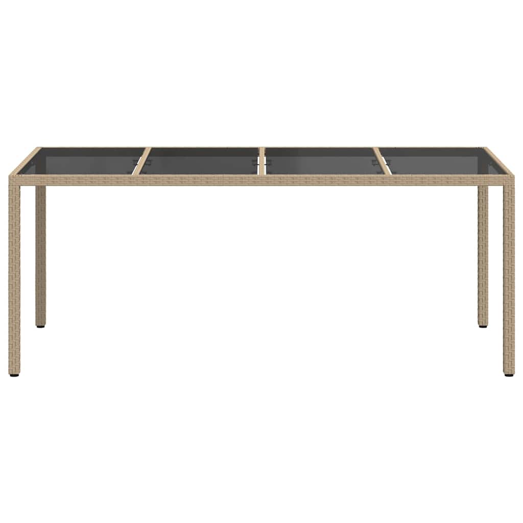 vidaXL Stół Ogrodowy Beżowy 190 x 90 x 75 cm polirattan