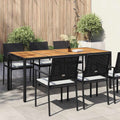 vidaXL Stół Ogrodowy Czarny 190 x 90 x 75 cm polirattan