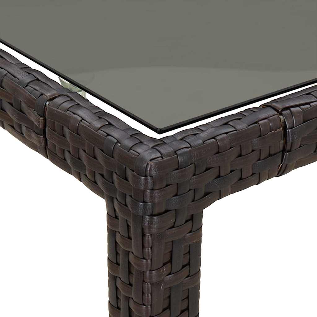 vidaXL Stół Ogrodowy Brązowy 250 x 100 x 75 cm polirattan