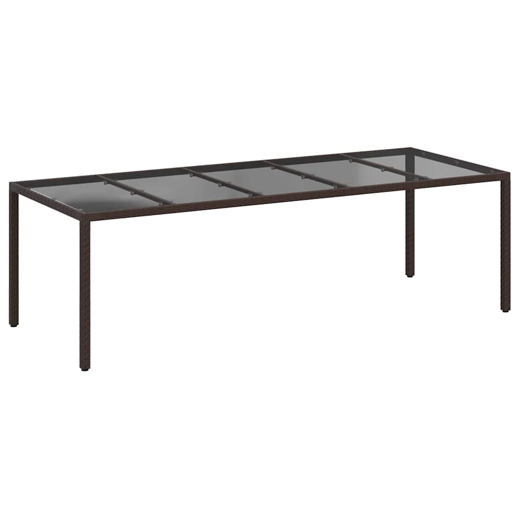 vidaXL Stół Ogrodowy Brązowy 250 x 100 x 75 cm polirattan