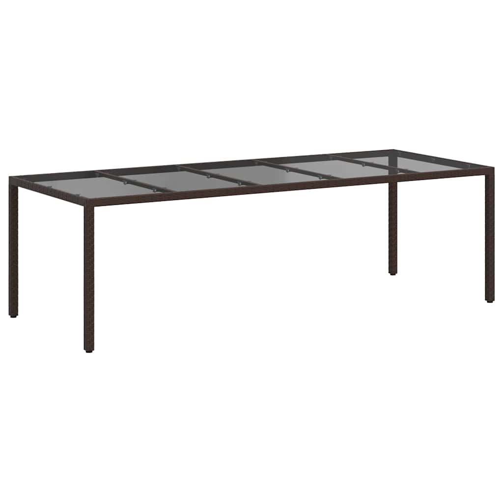 vidaXL Stół Ogrodowy Brązowy 250 x 100 x 75 cm polirattan