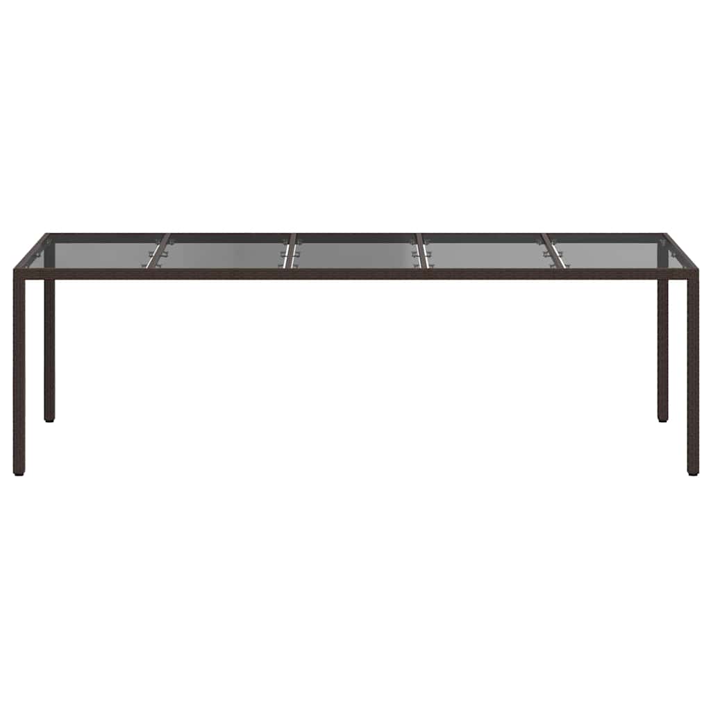 vidaXL Stół Ogrodowy Brązowy 250 x 100 x 75 cm polirattan