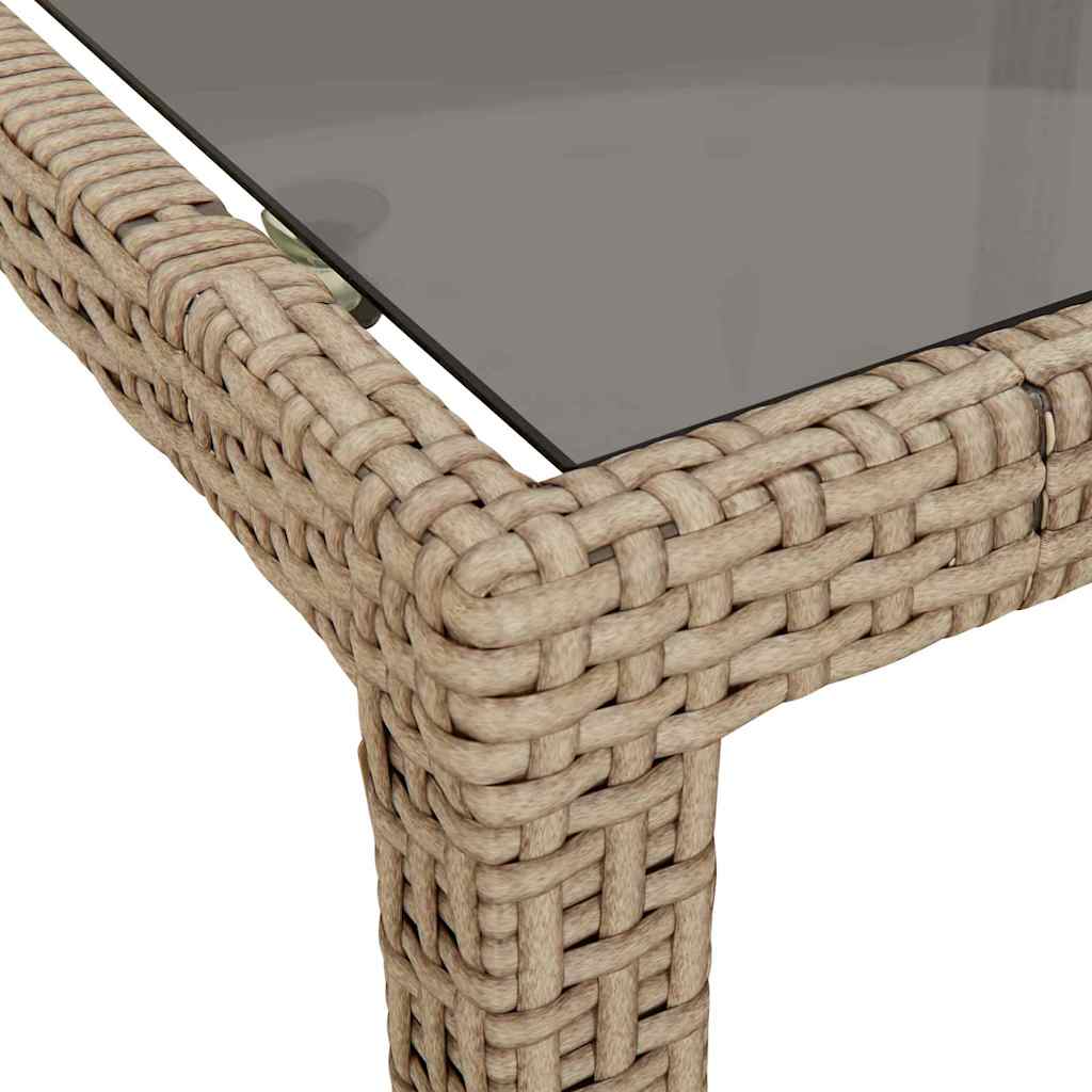vidaXL Stół Ogrodowy Beżowy 250 x 100 x 75 cm polirattan