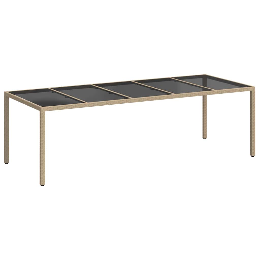 vidaXL Stół Ogrodowy Beżowy 250 x 100 x 75 cm polirattan