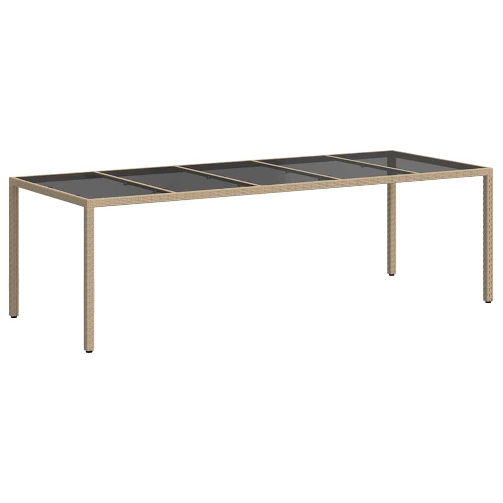 vidaXL Stół Ogrodowy Beżowy 250 x 100 x 75 cm polirattan