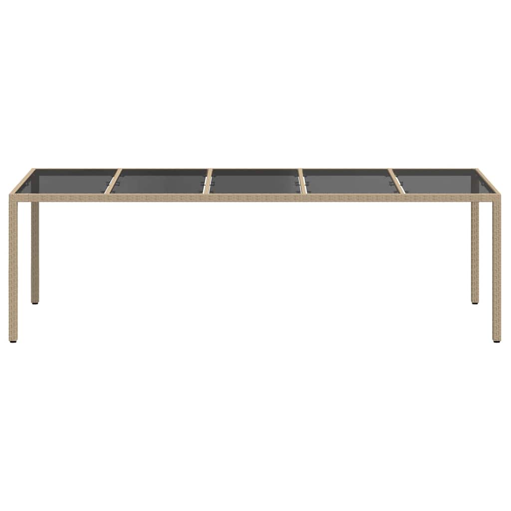 vidaXL Stół Ogrodowy Beżowy 250 x 100 x 75 cm polirattan
