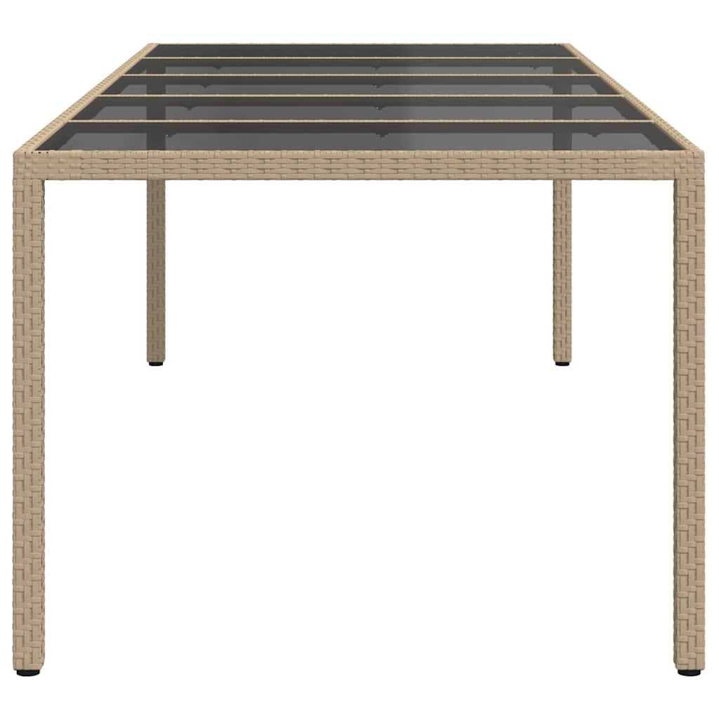 vidaXL Stół Ogrodowy Beżowy 250 x 100 x 75 cm polirattan