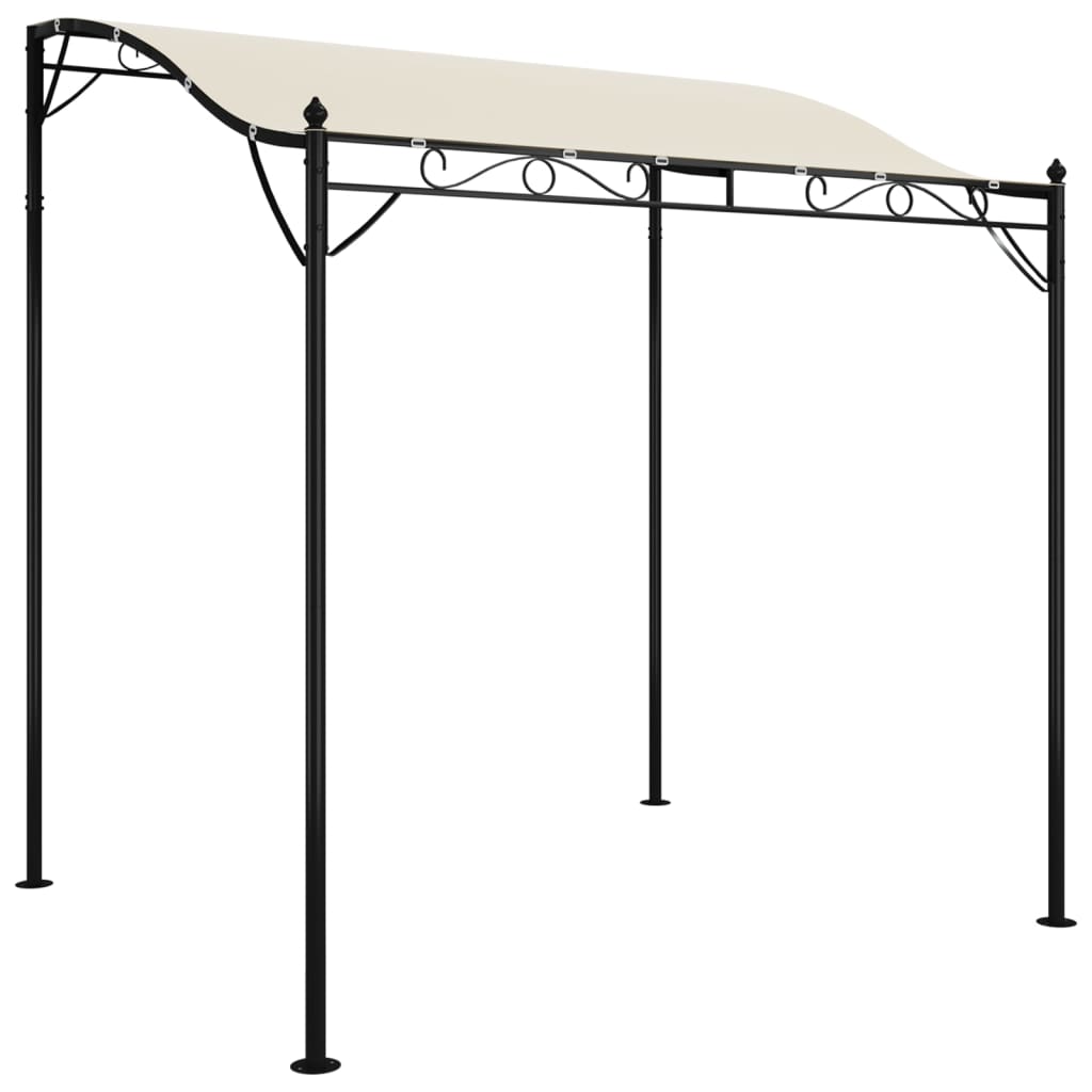 vidaXL Zadaszenie, kremowe, 2x2,3 m, 180 g/m², tkanina i stal