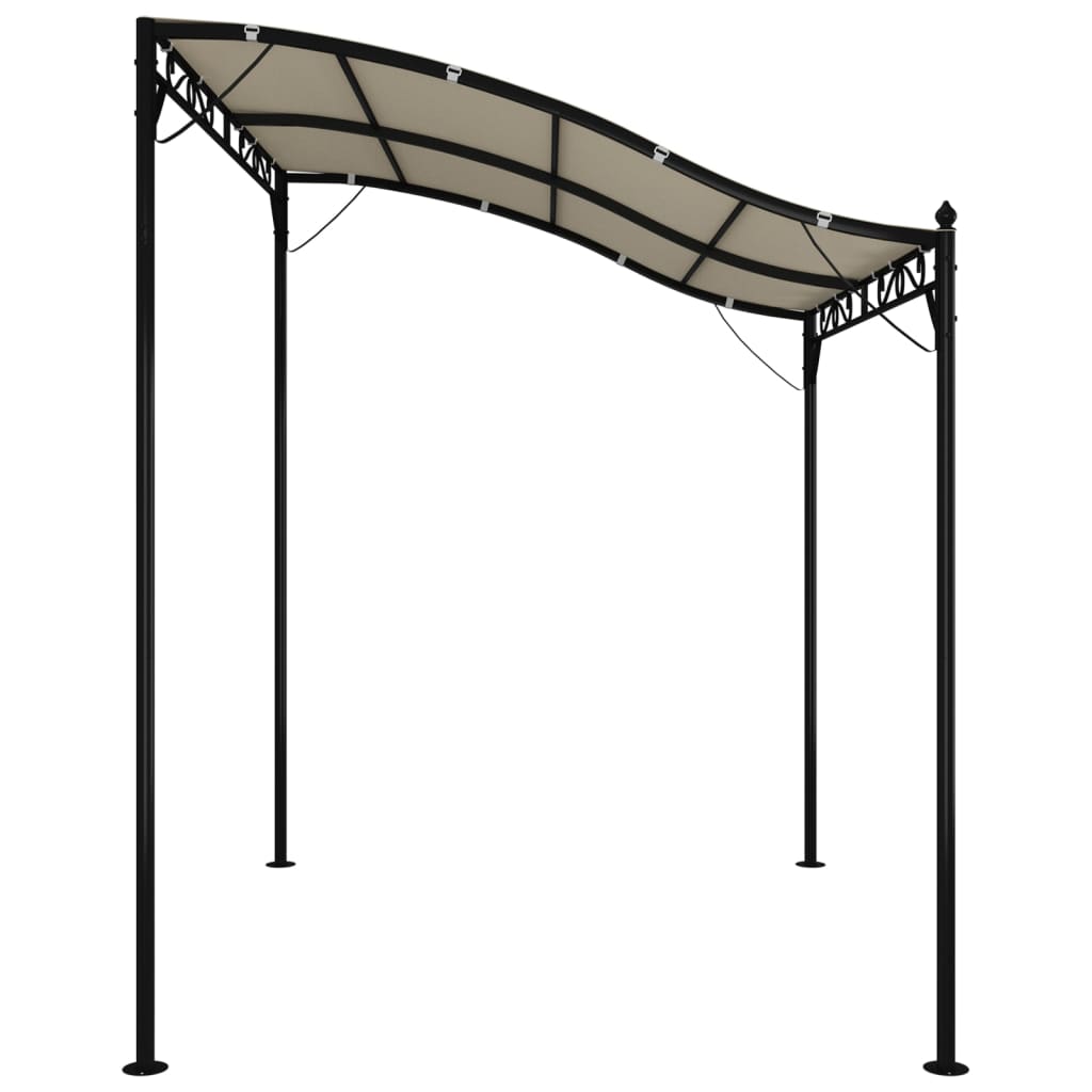 vidaXL Zadaszenie, kremowe, 2x2,3 m, 180 g/m², tkanina i stal