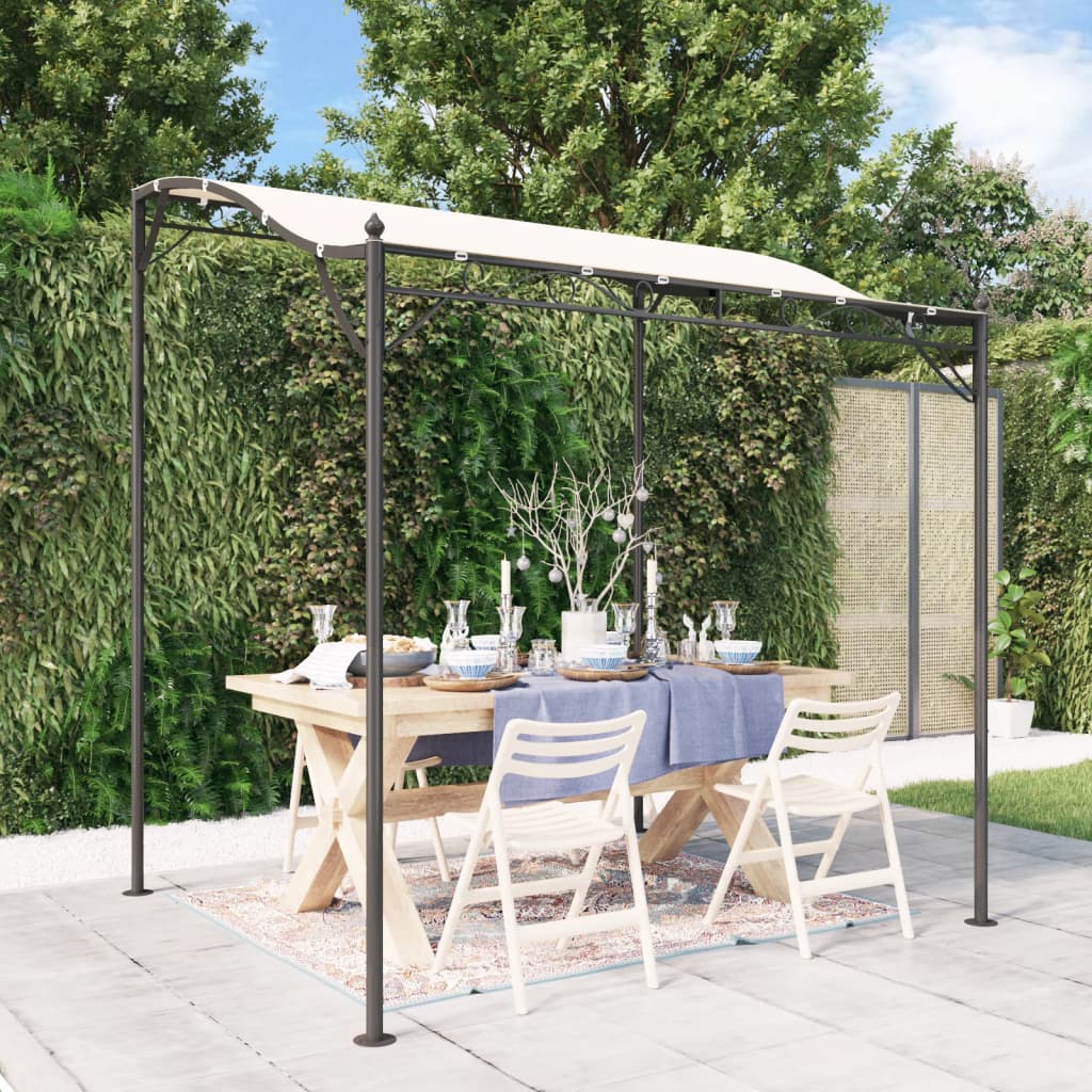 vidaXL Zadaszenie, kremowe, 2x2,3 m, 180 g/m², tkanina i stal