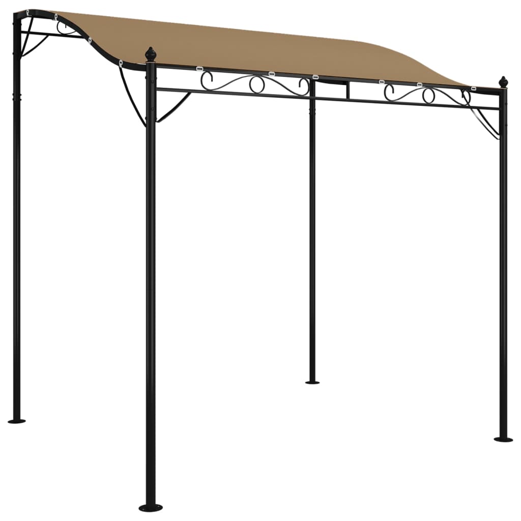 vidaXL Zadaszenie, kolor taupe, 2x2,3 m, 180 g/m², tkanina i stal