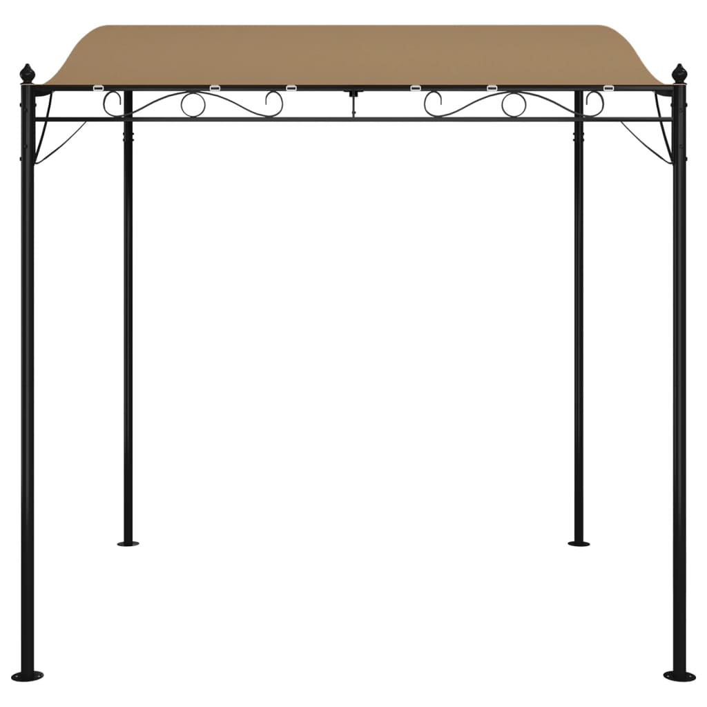 vidaXL Zadaszenie, kolor taupe, 2x2,3 m, 180 g/m², tkanina i stal