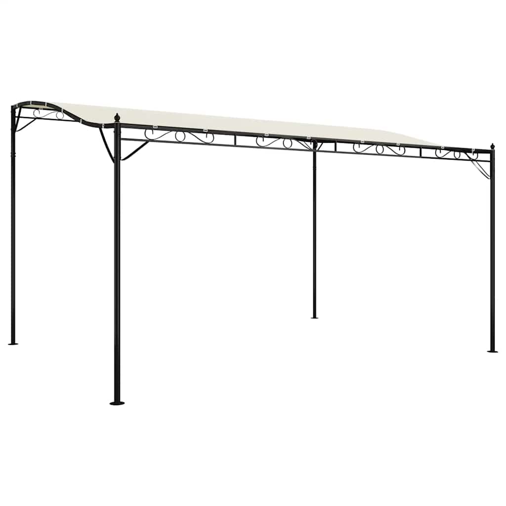 vidaXL Zadaszenie, kremowe, 4x3 m, 180 g/m², tkanina i stal