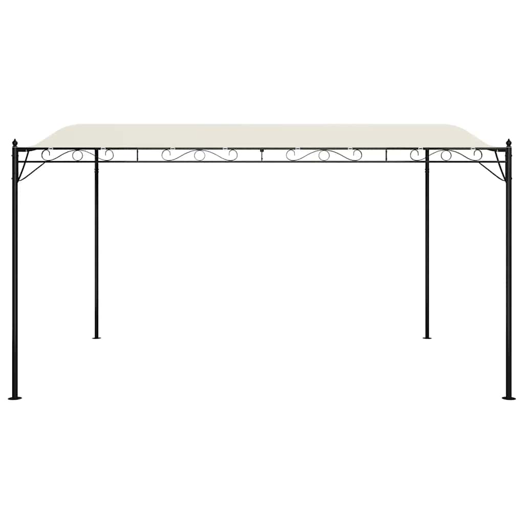 vidaXL Zadaszenie, kremowe, 4x3 m, 180 g/m², tkanina i stal