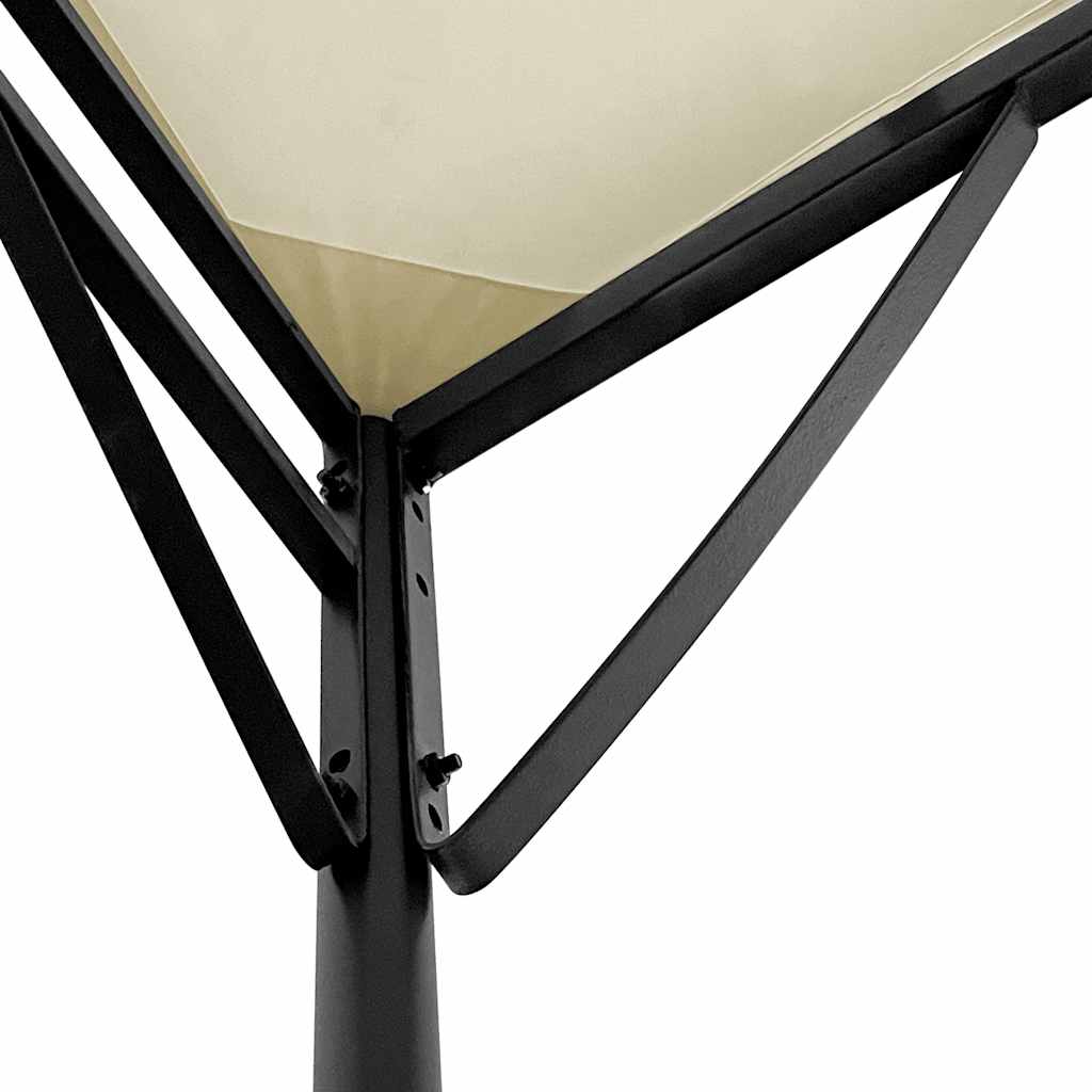 vidaXL Zadaszenie, kremowe, 4x3 m, 180 g/m², tkanina i stal