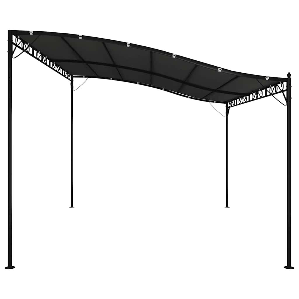vidaXL Zadaszenie, antracytowe, 4x3 m, 180 g/m², tkanina i stal