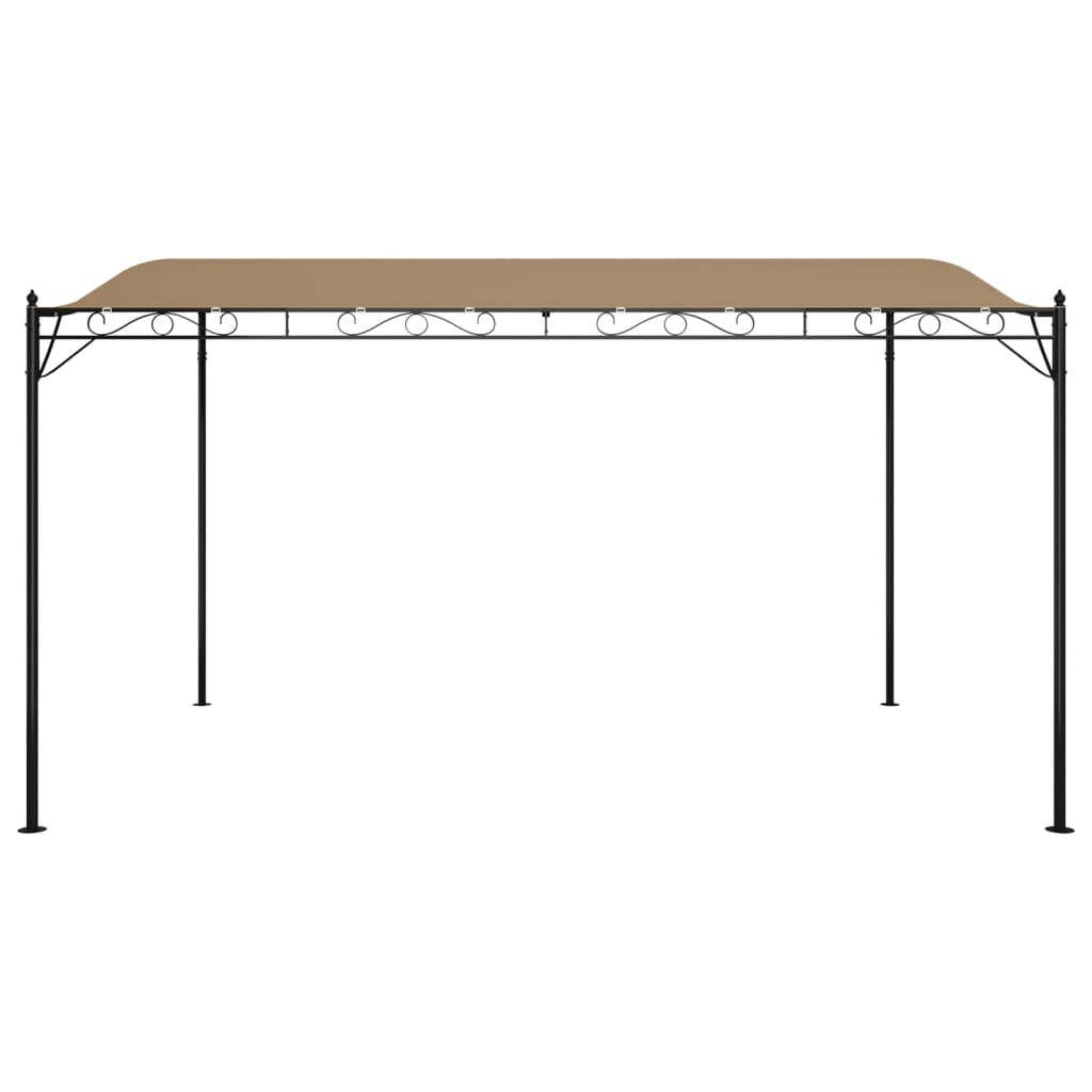 vidaXL Zadaszenie, kolor taupe, 4x3 m, 180 g/m², tkanina i stal