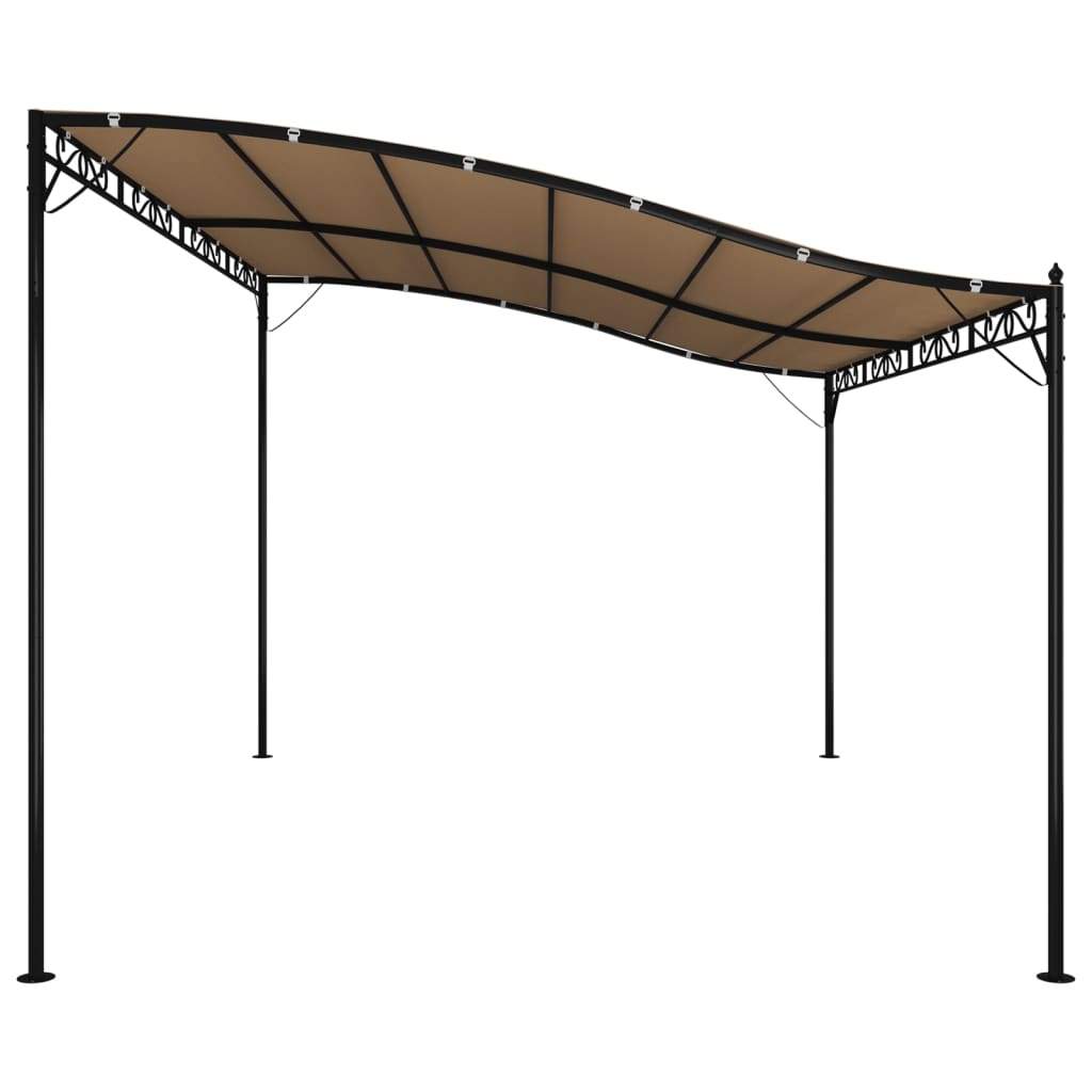 vidaXL Zadaszenie, kolor taupe, 4x3 m, 180 g/m², tkanina i stal