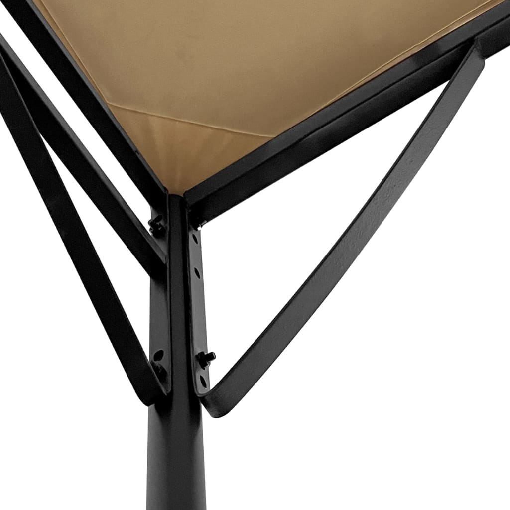 vidaXL Zadaszenie, kolor taupe, 4x3 m, 180 g/m², tkanina i stal