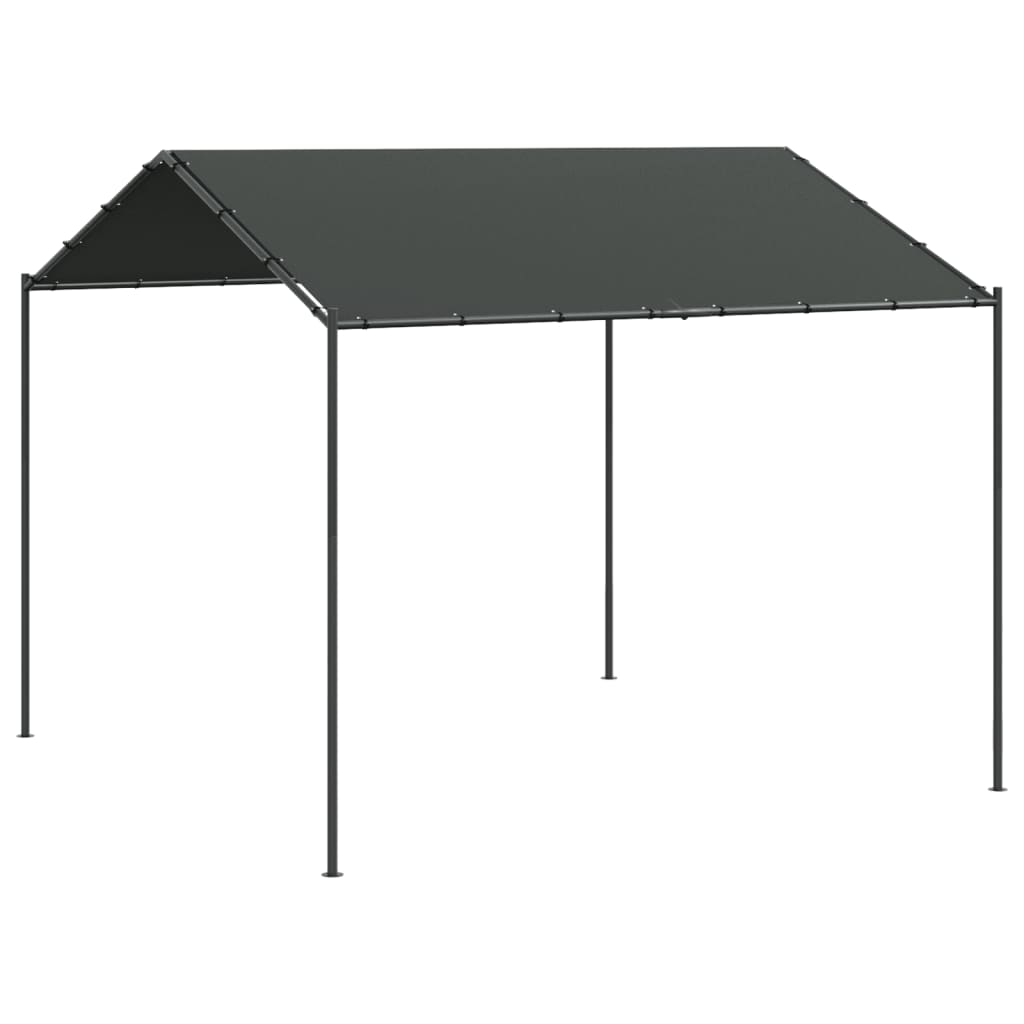 vidaXL Baldachim ogrodowy, antracytowy, 4x4 m, stal i tkanina