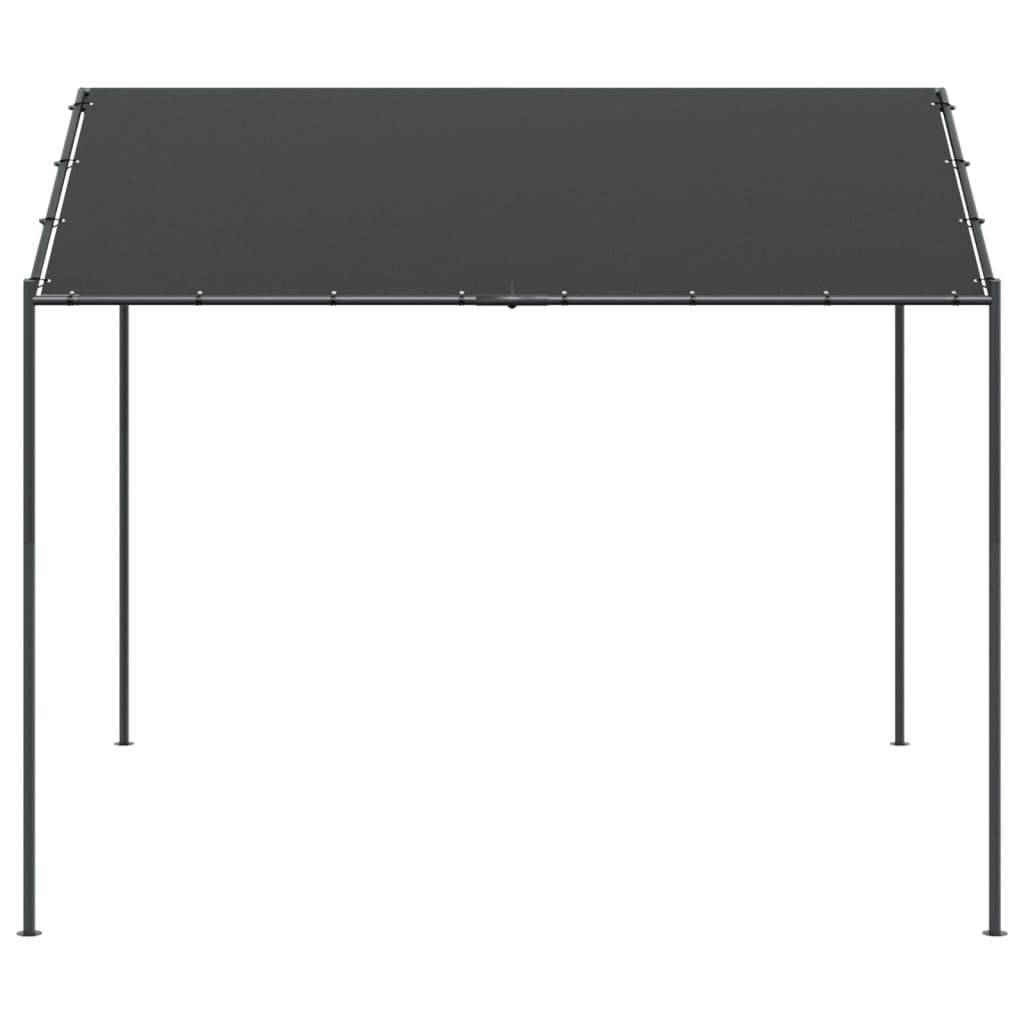 vidaXL Baldachim ogrodowy, antracytowy, 4x4 m, stal i tkanina