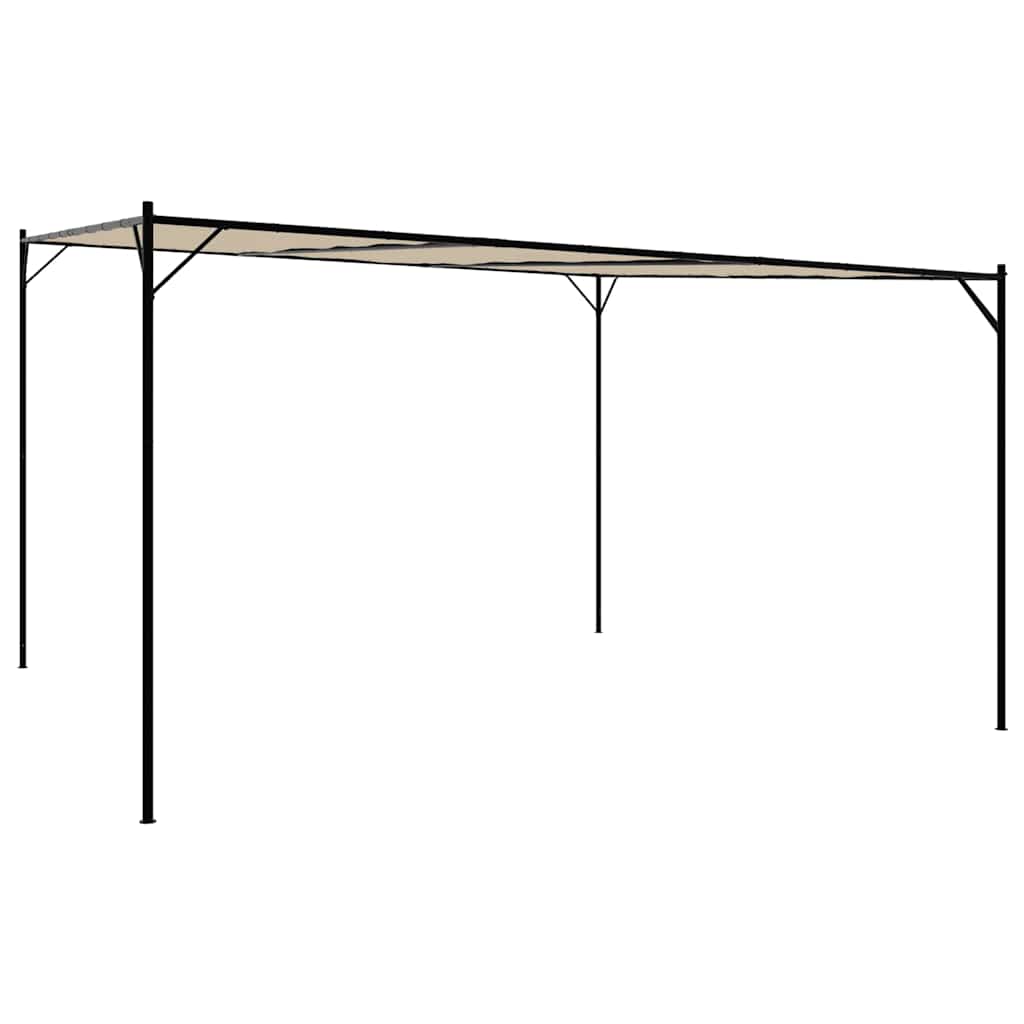 vidaXL Altana, beżowa, 4x4 m, 180 g/m², tkanina i stal