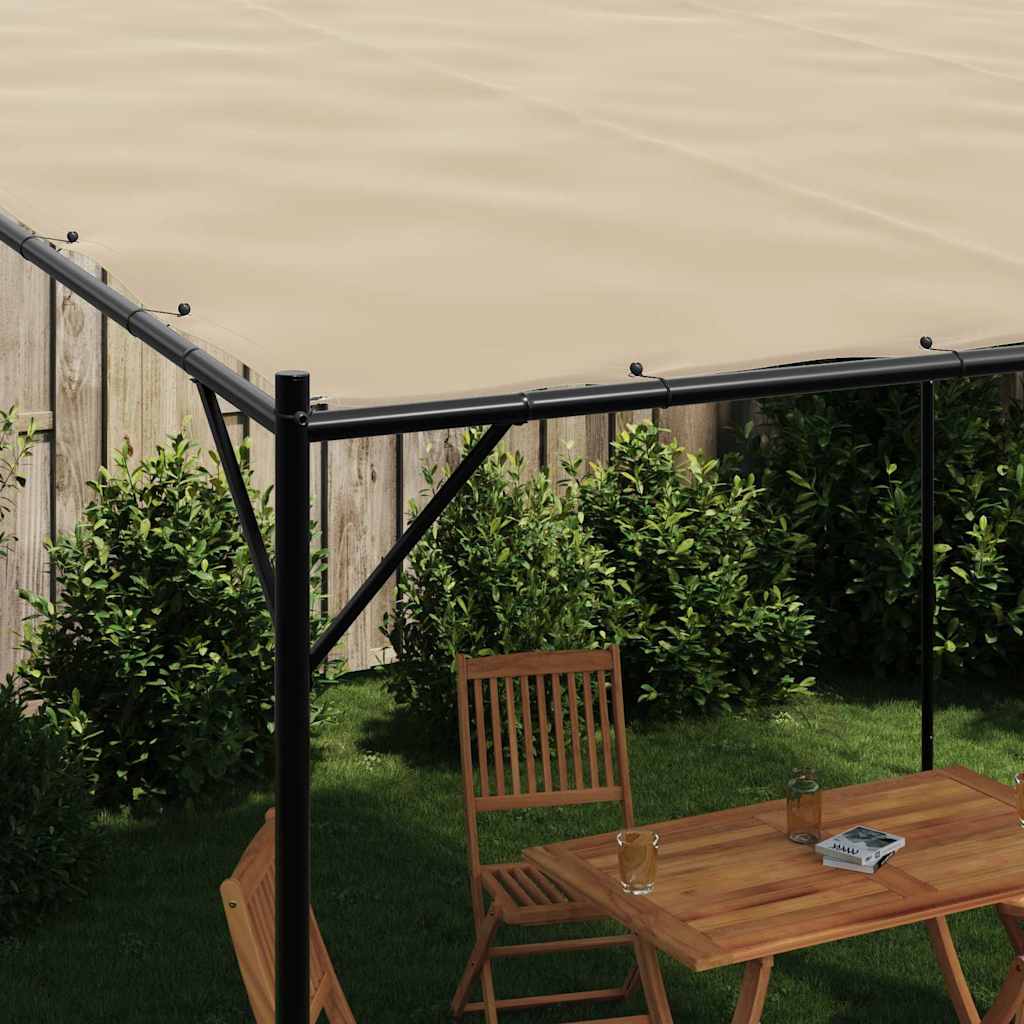 vidaXL Altana, beżowa, 4x4 m, 180 g/m², tkanina i stal