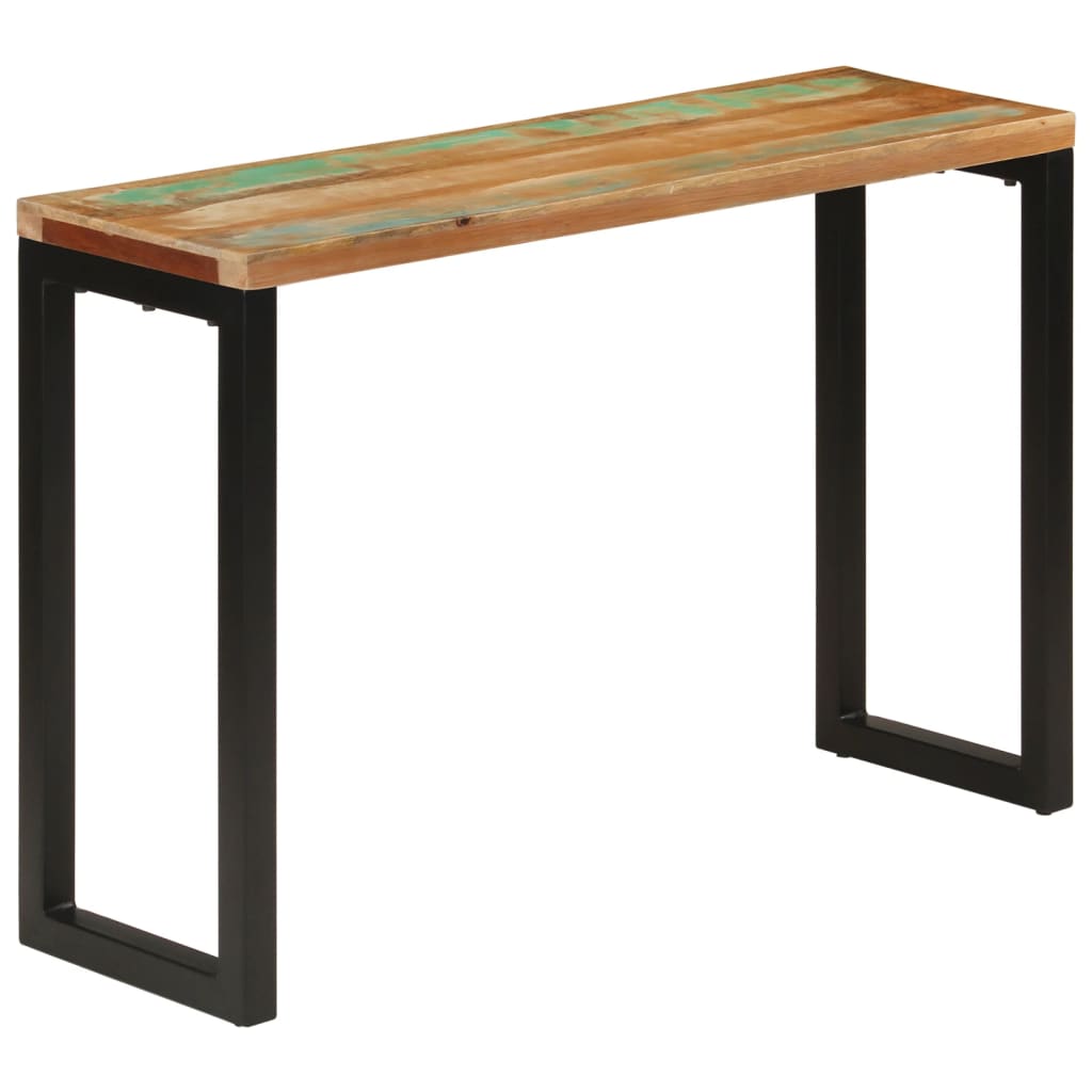 vidaXL Stolik konsolowy, 110x35x75 cm, lite drewno z odzysku