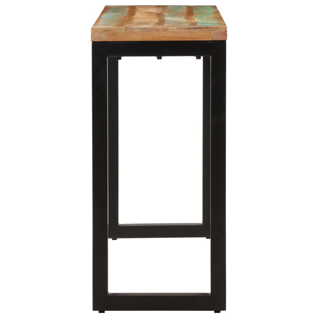 vidaXL Stolik konsolowy, 110x35x75 cm, lite drewno z odzysku