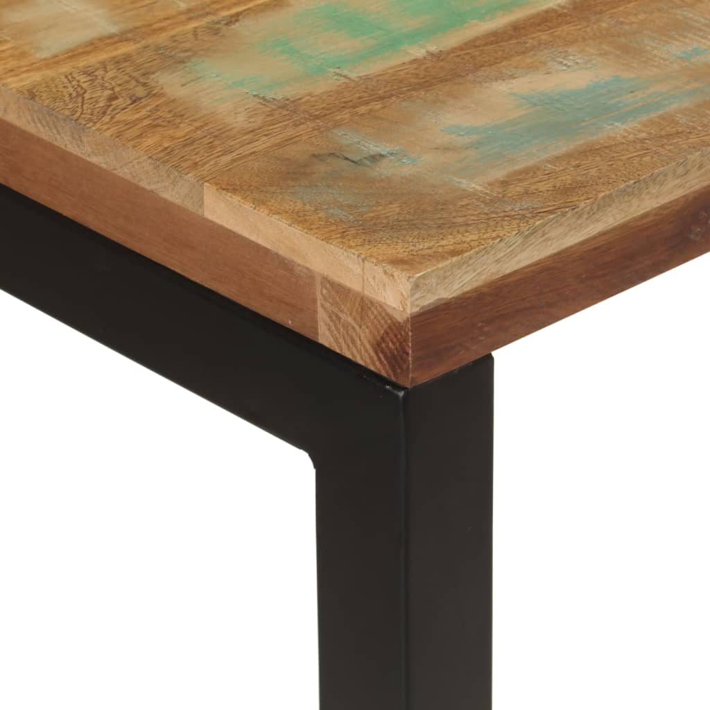 vidaXL Stolik konsolowy, 110x35x75 cm, lite drewno z odzysku
