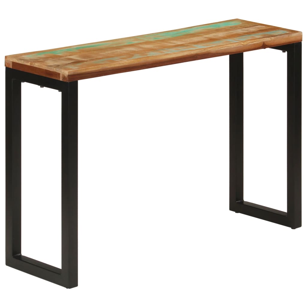 vidaXL Stolik konsolowy, 110x35x75 cm, lite drewno z odzysku