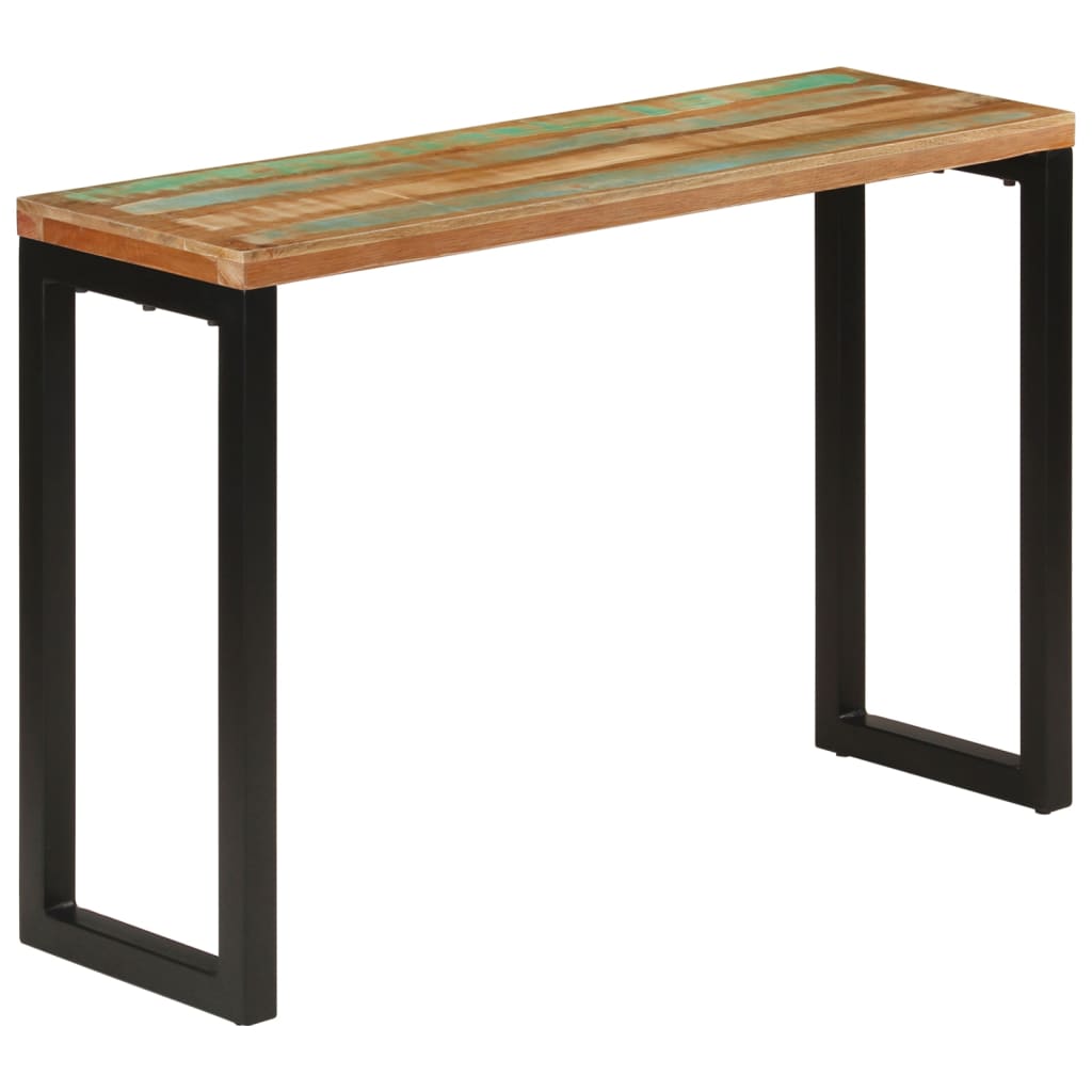 vidaXL Stolik konsolowy, 110x35x75 cm, lite drewno z odzysku