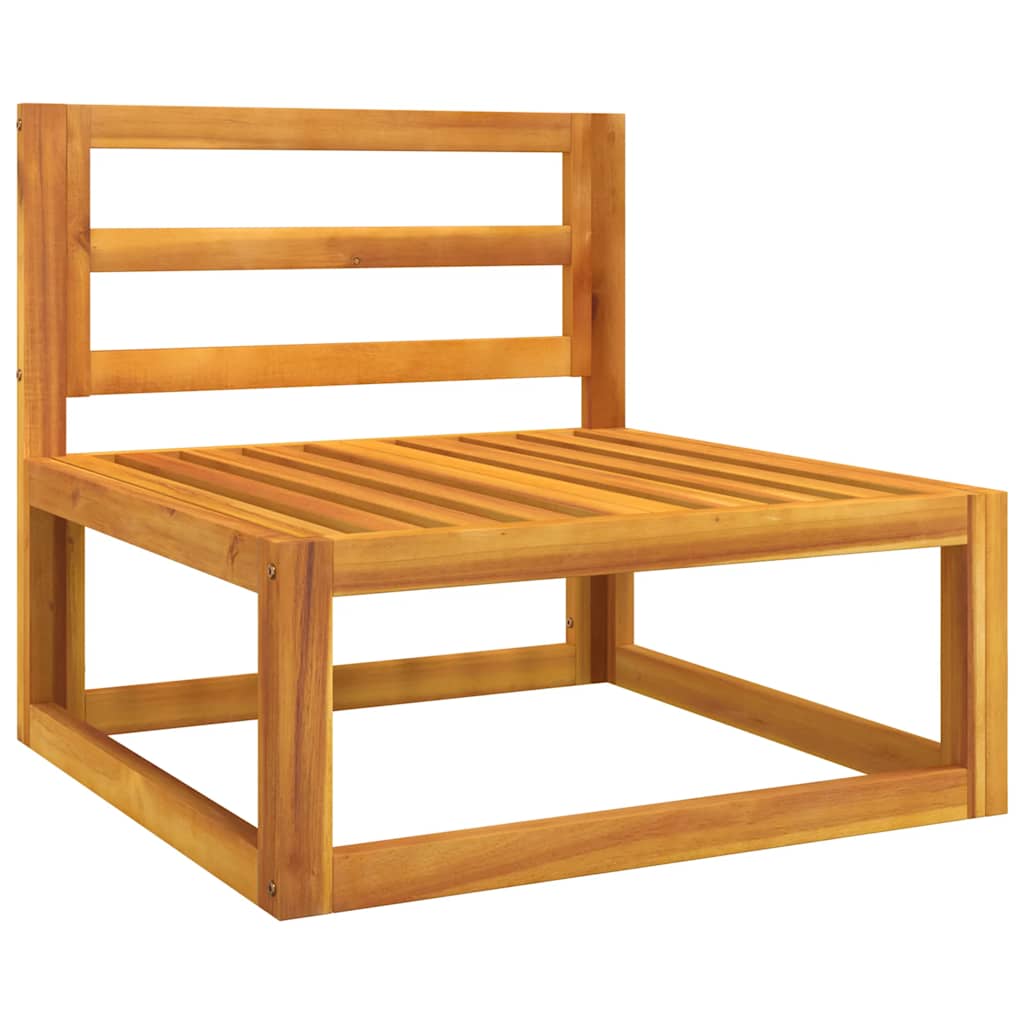 vidaXL Środkowa sofa ogrodowa z poduszkami w kolorze taupe, akacja
