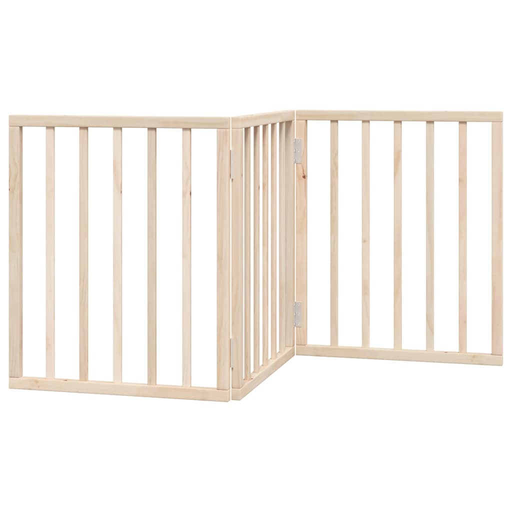 vidaXL Bramka dla psa składana 3 panele 150 cm drewno topolowe
