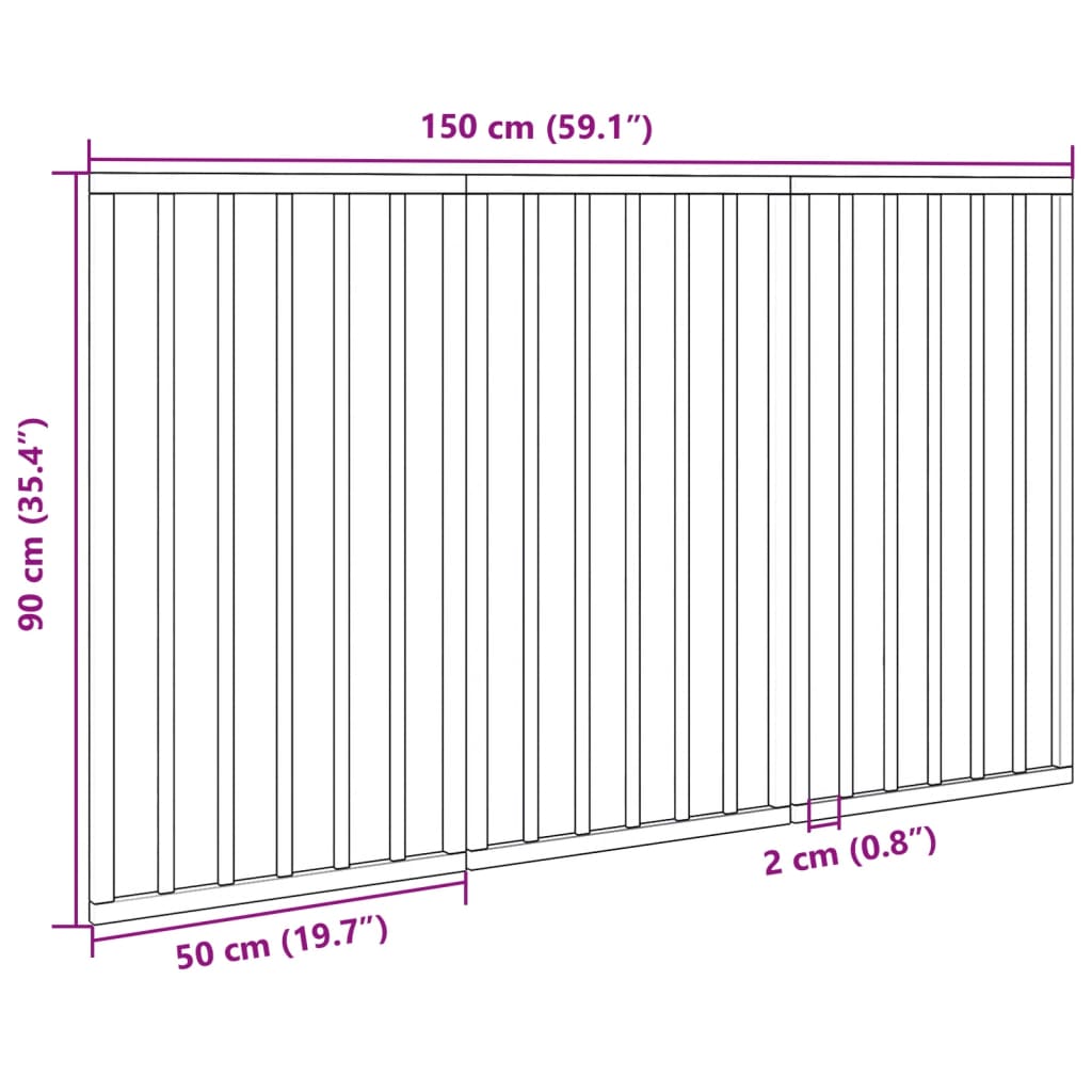 vidaXL Bramka dla psa składana 3 panele 150 cm drewno topolowe