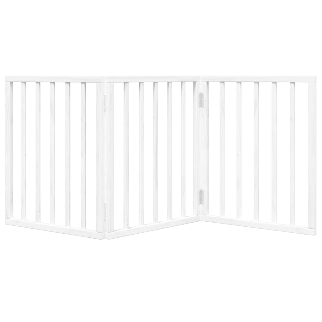 vidaXL Składana bramka zabezpieczająca dla psa, 3 panele, biała, 150cm