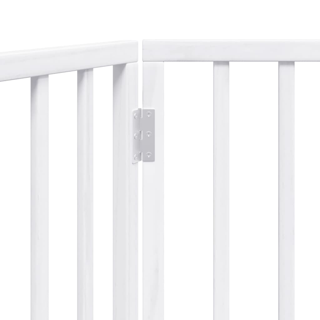 vidaXL Bramka dla psa składana 3 panele biała 150 cm drewno topolowe