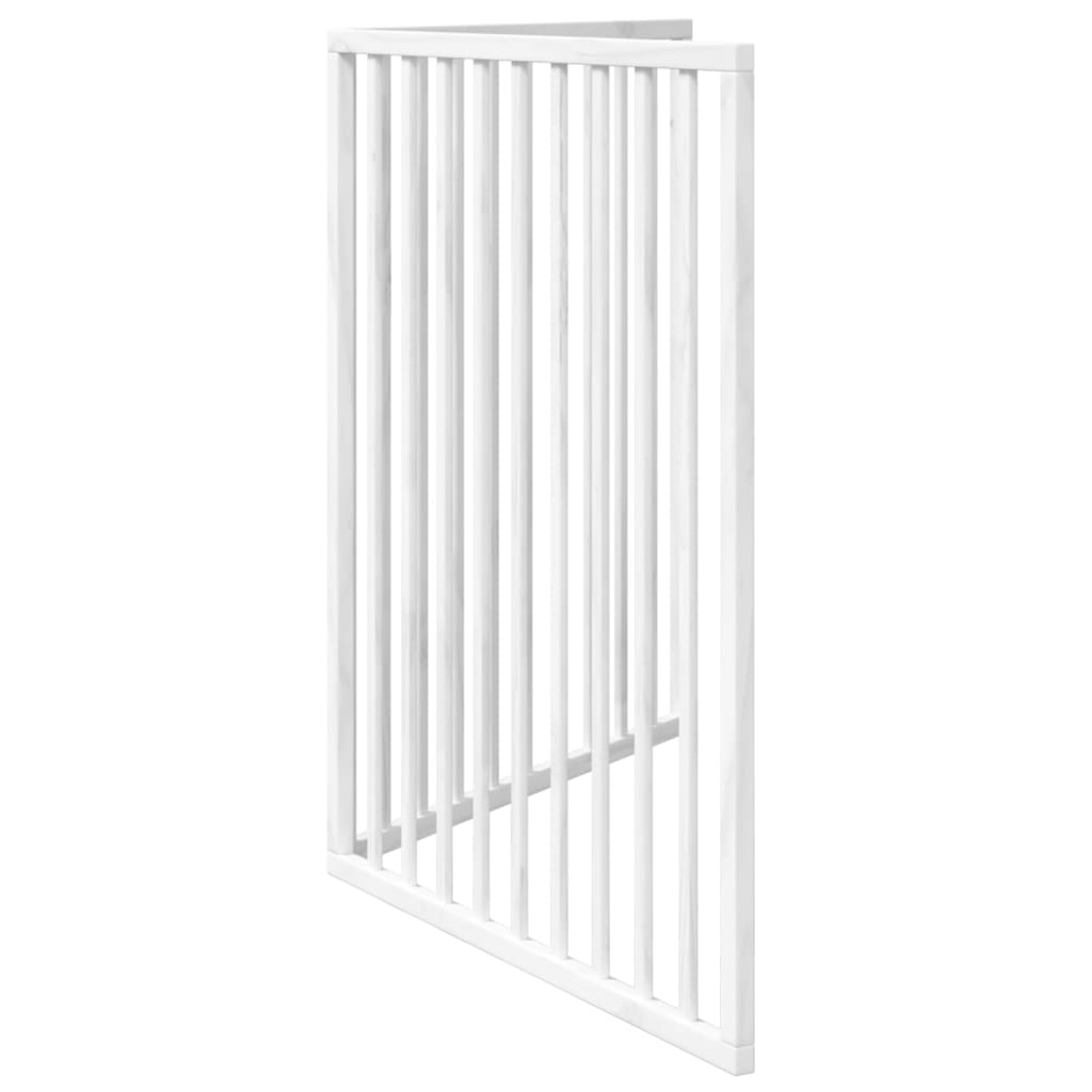 vidaXL Bramka dla psa składana 2 panele biała 160 cm drewno topolowe