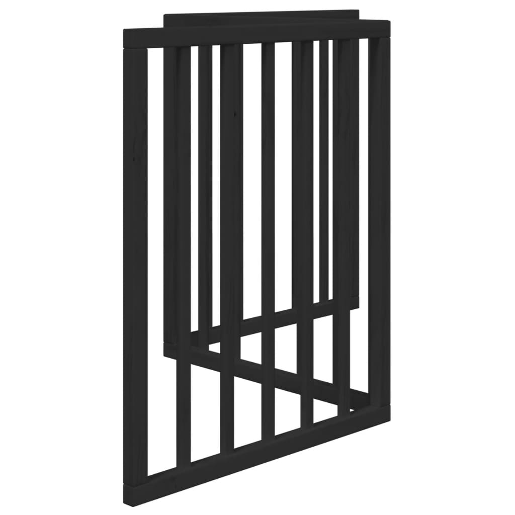 vidaXL Składana bramka dla psa, 3 panele, czarna, 150 cm