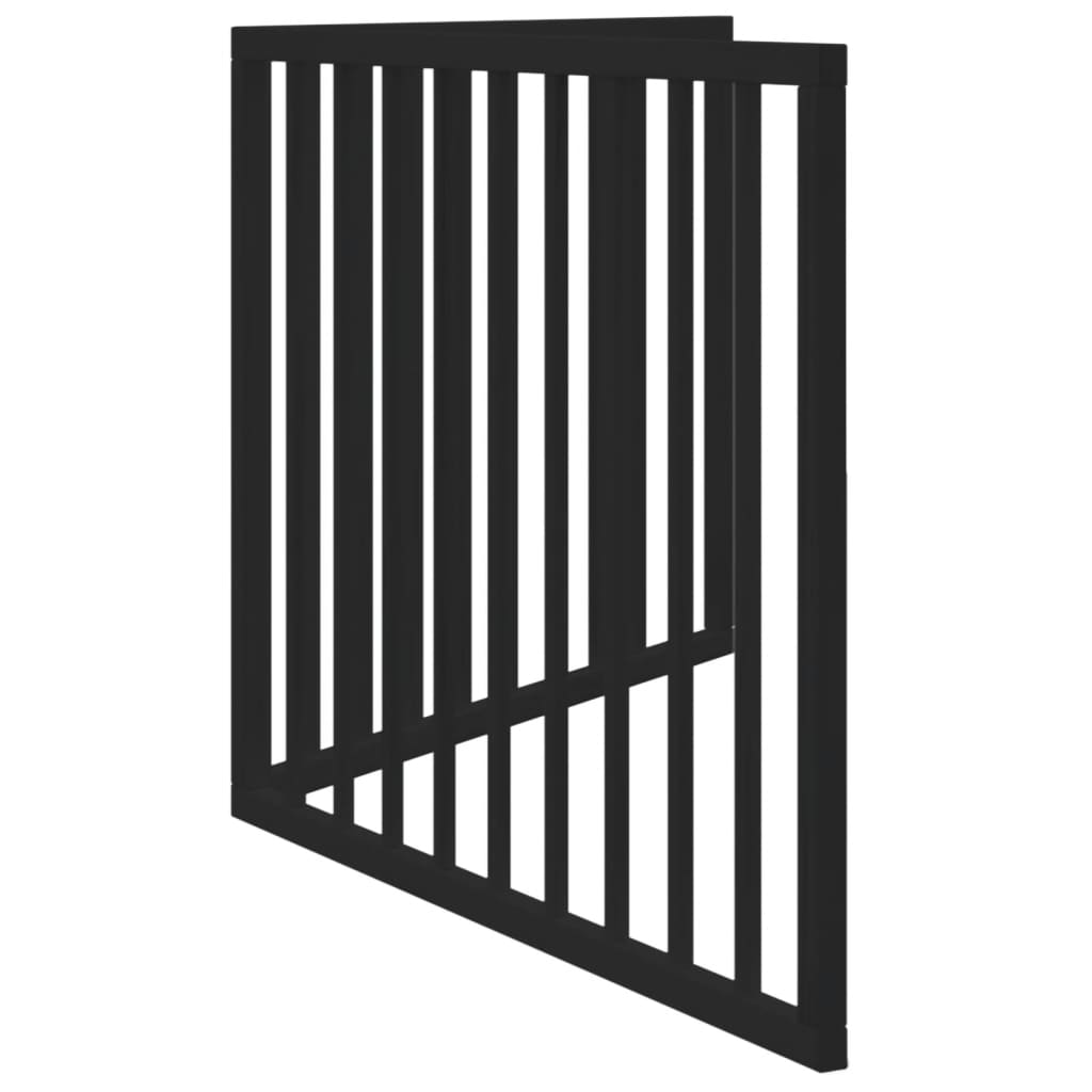 vidaXL Bramka dla psa składana 2 panele, czarna, 160 cm, drewno topolowe