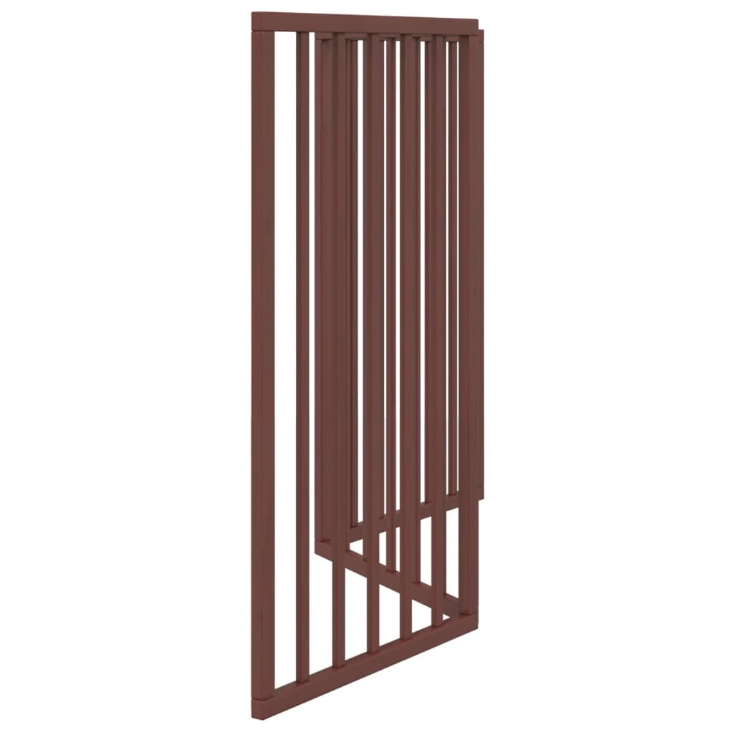 vidaXL Składana bramka dla psa, 3 panele, brąz, 150 cm