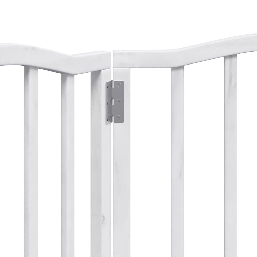 vidaXL Składana bramka zabezpieczająca dla psa, 3 panele, biała, 150cm
